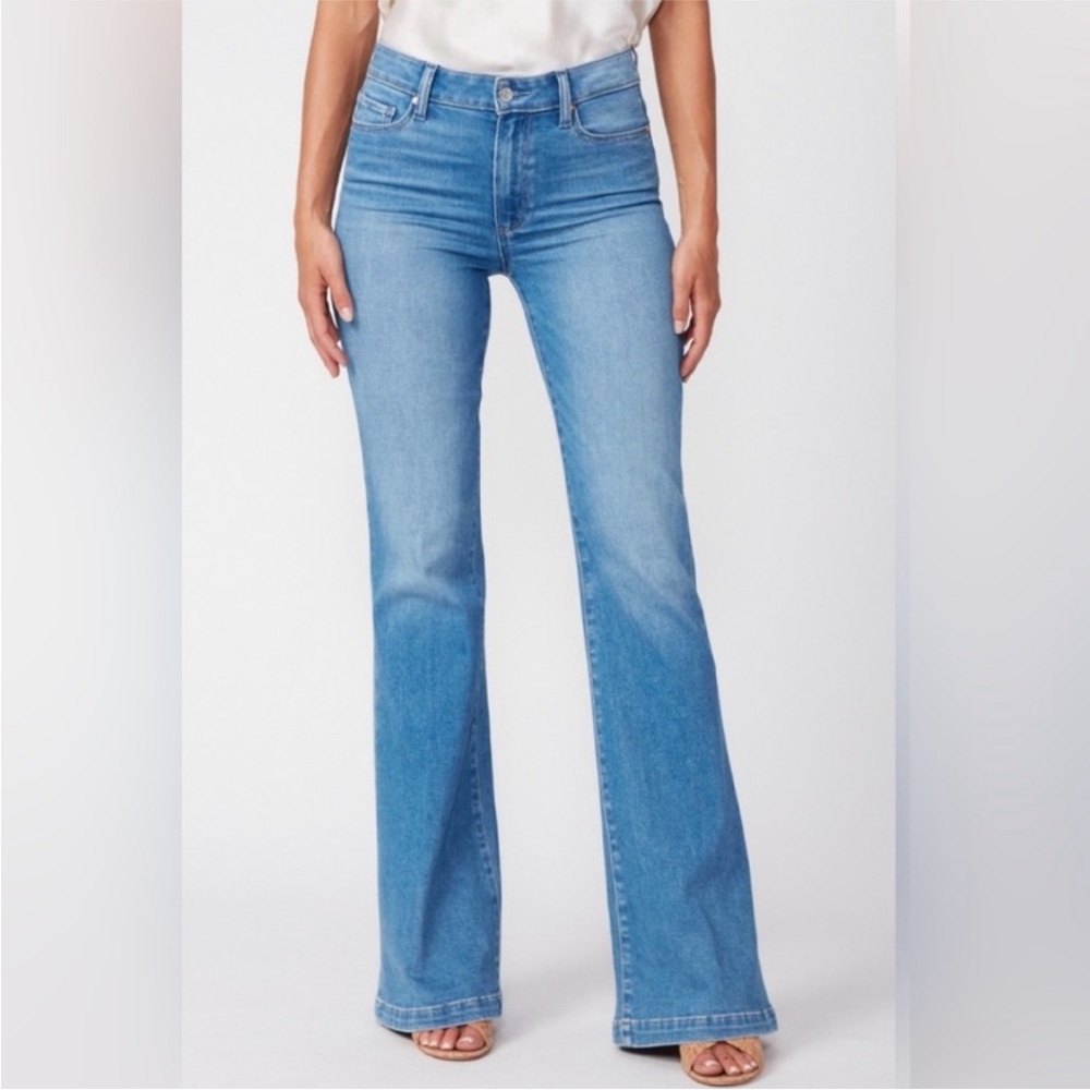 NWT PAIGE DENIM GENEVIEVE MODERN HIGH RISE FLARE SIZE 33 Golden Years